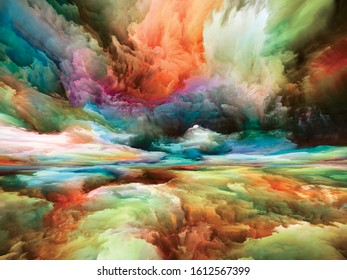 Afterlife Colors Landscapes Mind Series Image Stock Illustration ...