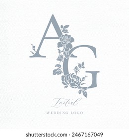 AG Initial Wedding Logo Monogram - Powered by Shutterstock