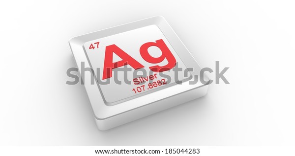 Ag Symbol 47 Material Silver Chemical Stock Illustration 185044283