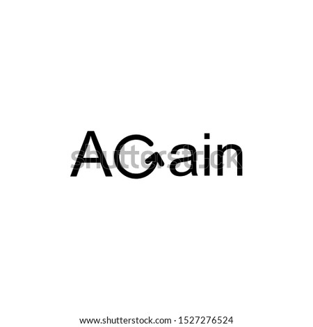 Again text simple and creative design