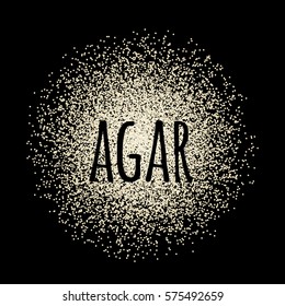 Agar Powder Illustration