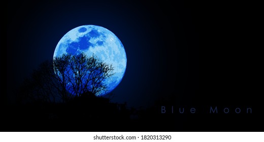 Agartala, India - 09/20/2020: The Blue Moon Will Come On October 31, 2020.