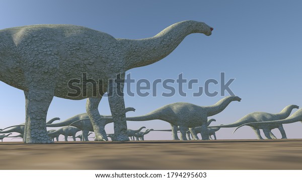 Age of
Dinosaurs and Apatosaurs. 3d
illustration