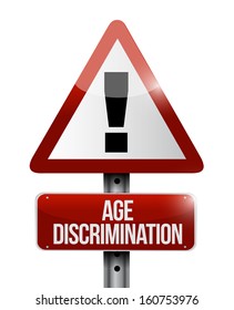 age discrimination road sign illustration design over white