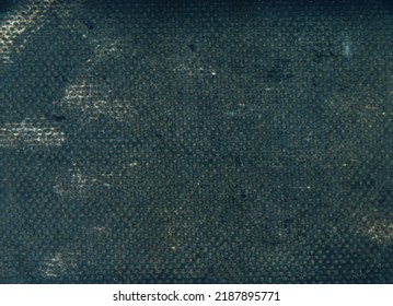 Aged Grain Texture. Grunge Overlay. Daguerreotype Effect. Weathered Photo Editor Filter. Yellow Blue Faded Bubble Wrap Dust Scratches Noise On Dark Illustration Abstract Background.