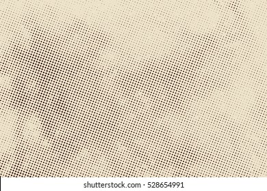 Aged Newspaper Halftone Abstract Dotted Background And Texture