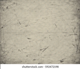 Aged Newspaper Halftone Abstract Dotted Background And Texture