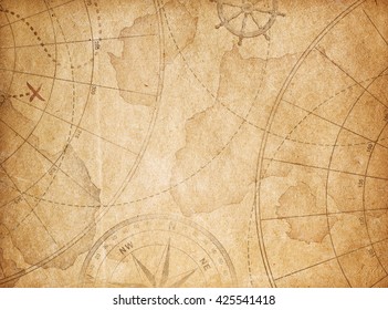 aged pirates treasure map background