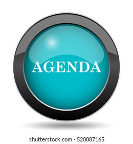 Agenda icon. Agenda website button on white background.