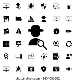 agent and magnifier icon. Universal set of web for website design and development, app development
