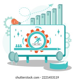 Agile Leader Business Themed Illustration