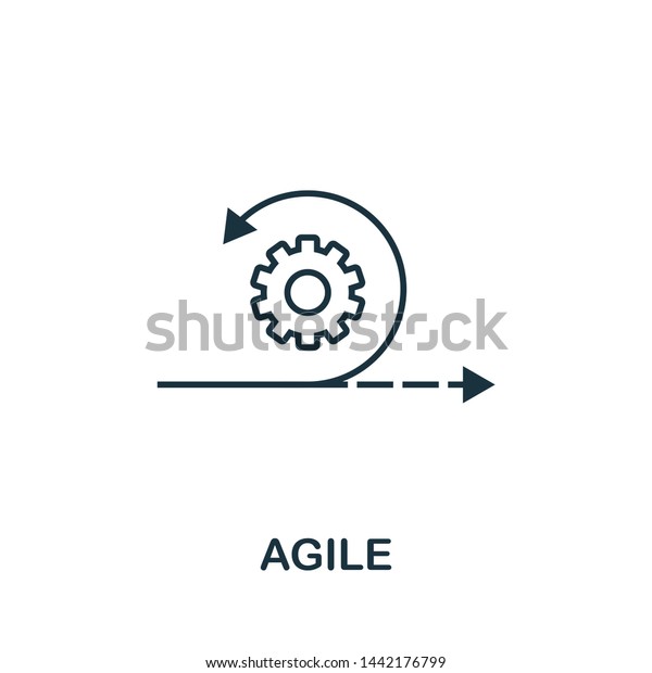 Agile Outline Icon Thin Line Concept Stock Illustration 1442176799 ...