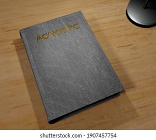 The Agnostic Book On The Desk 3d  Rendering