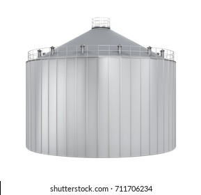 Agricultural Silo Isolated. 3D rendering