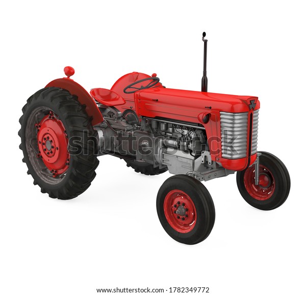 Agriculture Tractor Isolated 3d Rendering Stock Illustration 1782349772 ...