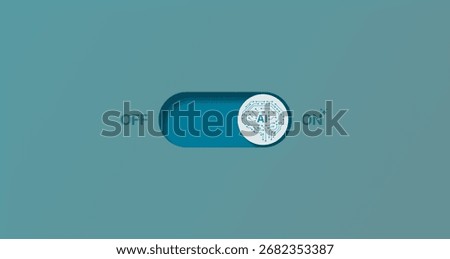 AI agent assistant concept, AI switch button turned on, symbolizing digital transformation, Artificial intelligence, automation, smart technology activation, innovation and future business solutions