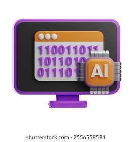 AI AlgorithmArtificial Intelligence illustration 3D