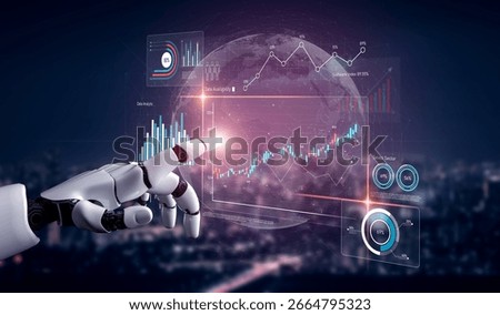 AI analyzing data analytics dashboard, detecting financial patterns, visualizing metrics, and generating insights for business decision-making and performance forecasting. Vouch