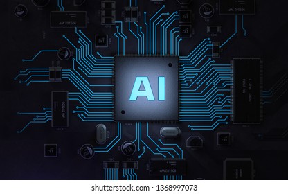 Ai Artificial Intelligence Technology Cpu Chipset Stock Vector (Royalty ...