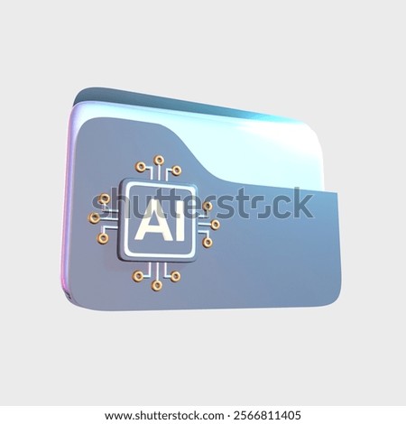 AI Artificial Intelligence Folder 3D Icon