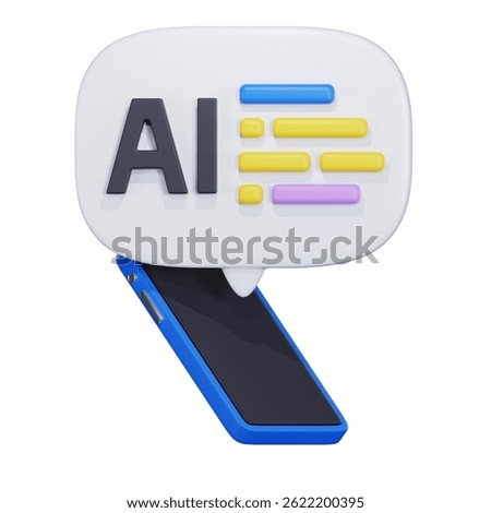 AI Chat Bot 3d render illustration