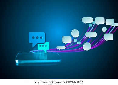 AI chatbot and online customer support service technology concep