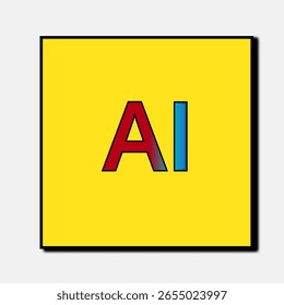 ai logo text design vector background concept 