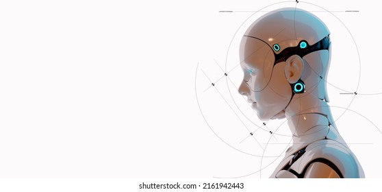 AI Robot Process Automation RPA  Security Cloud Digital Technology. Futuristic Background 3D Robot On Global Online Network Virtual Communication IoT VPN Cybersecurity, Security Platform Programming