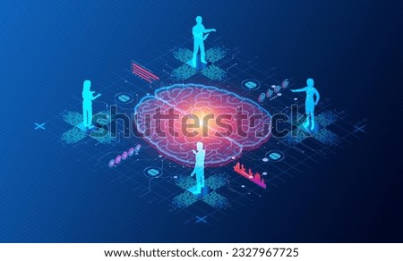 AI as a Service - Cloud-based Delivery Model Offering Access to Artificial Intelligence Tools and Capabilities - 3D Illustration