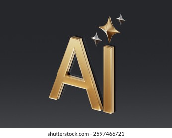 Ai technology. Artificial Intelligence. AI tools for business, write code, chat bot. AI assistant. AI robot. Magic, code, design. 3d render icon. 3D Illustration