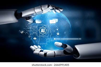 AI Virtual Assistant Artificial Intelligence Chatbot Controlled by Prompt Engineering for Explainable Generative AI information and LLM Deep Learning Technology for Smart Business Work Support. Vouch