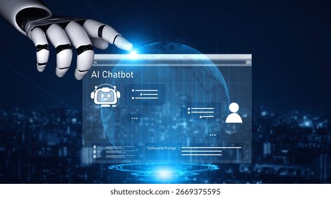 AI Virtual Assistant Artificial Intelligence Chatbot Controlled by Prompt Engineering for Explainable Generative AI information and LLM Deep Learning Technology for Smart Business Work Support. Vouch
