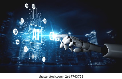 AI Virtual Assistant Artificial Intelligence Chatbot Controlled by Prompt Engineering for Explainable Generative AI information and LLM Deep Learning Technology for Smart Business Work Support. Vouch