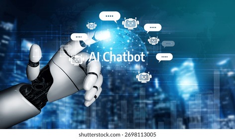 AI Virtual Assistant Artificial Intelligence Chatbot Controlled by Prompt Engineering for Explainable Generative AI information and LLM Deep Learning Technology for Smart Business Work Support. Vouch