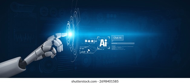 AI Virtual Assistant Artificial Intelligence Chatbot Controlled by Prompt Engineering for Explainable Generative AI information and LLM Deep Learning Technology for Smart Business Work Support. Vouch