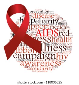 Aids campaign info-text graphics and arrangement concept on white background - Powered by Shutterstock