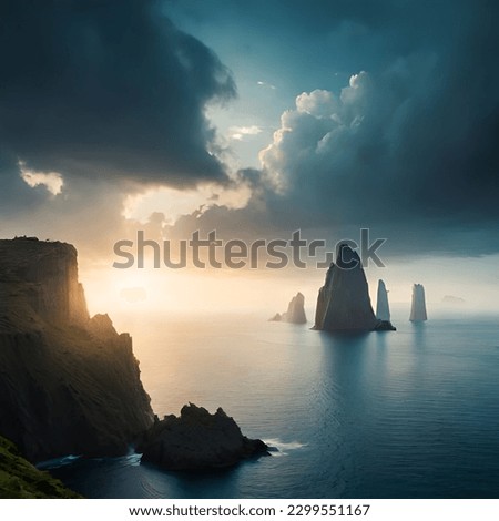 Similar – Image, Stock Photo Generated image iceland