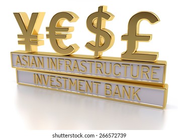 AIIB - The Asian Infrastructure Investment Bank - 3D Render