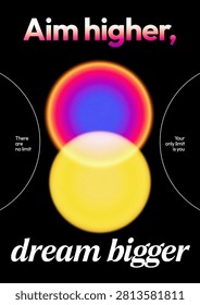 Aim higher quote poster template