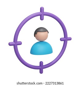 aim user 3d render illustration