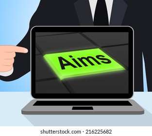 Aims Button Displaying Targeting Purpose And Aspiration