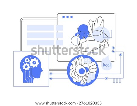 AI-Optimized Nutrient Density Optimization abstract concept vector illustration. Food Technology and Nutrition. AI-driven nutrient density optimization improves insight. abstract metaphor.