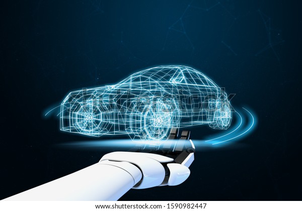AI-Powered System Delivers Safer\
Vehicles.Autonomous self drive vehicle.various automotive sensing\
system.Car of the Future.3d\
rendering.