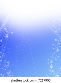 Air bubbles rising