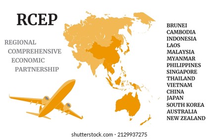 Air Cargo For The Regional Comprehensive Economic Partnership.  Illustration