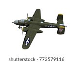 Air Force plane 3D rendering