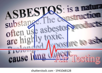 Air testing of asbestos fibers present in home environment, one of the most dangerous materials in the construction industry and indoor air pollutants so-called hidden killer
