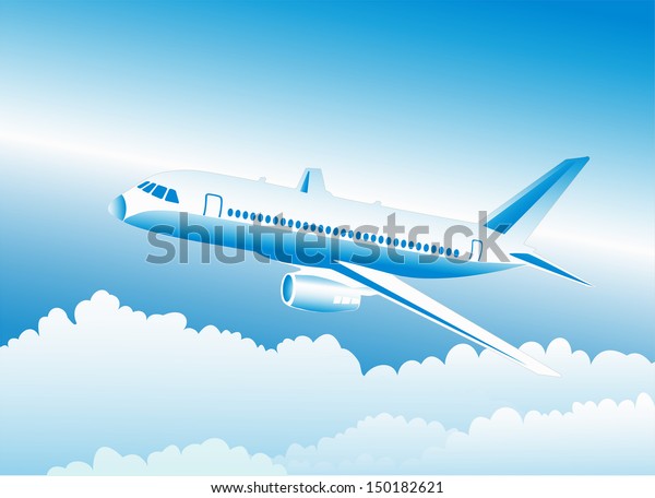 Airliner Sky Stock Illustration 150182621 | Shutterstock