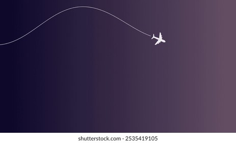 Airplane on a Dark Background