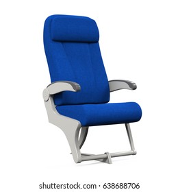 Airplane Seat Isolated. 3D Rendering